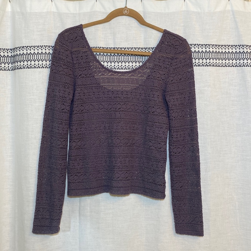 American Eagle Knit Long Sleeve Crop Top